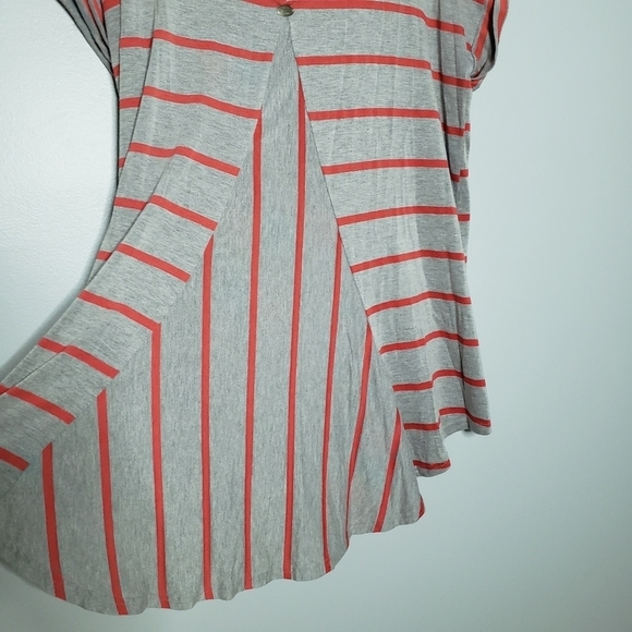 Anthro Pure + Good tail stripe hi/lo hem tee S - Picture 7 of 9